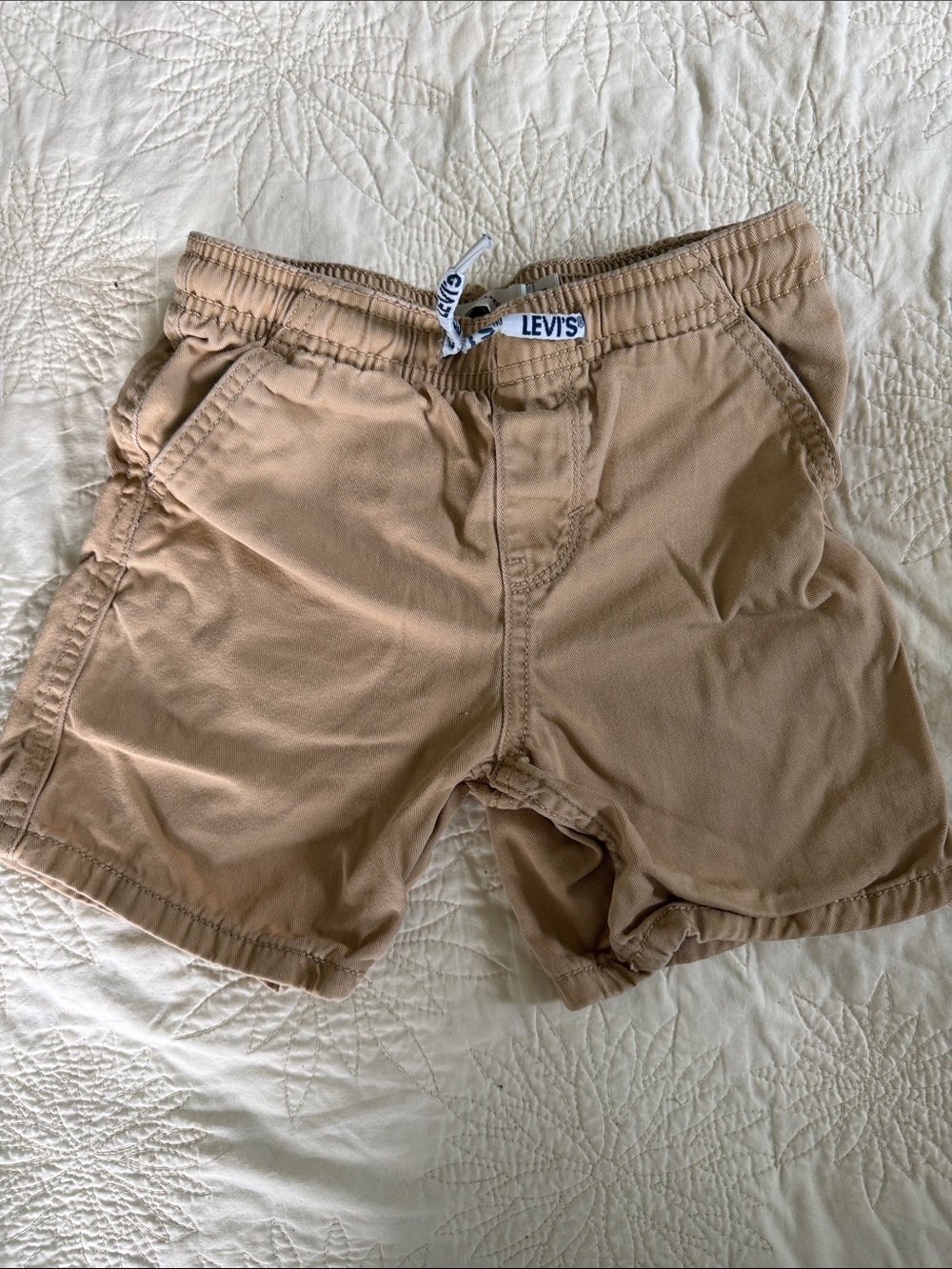 Levi's Boys Tan Elastic Waist Shorts